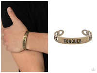 Conquer Your Fears - Brass Bracelet