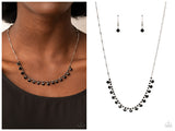 Cue the Mic Drop - Black Necklace