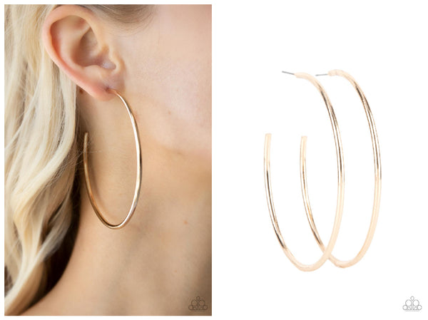 Mega Metro - Gold Hoop Earring