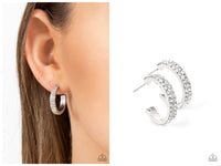 Positively Petite - White Hoop Earring