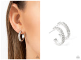 Positively Petite - White Hoop Earring