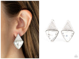 Risky Razzle - White Post Earring