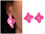 Jovial Jasmine - Pink Post Earring