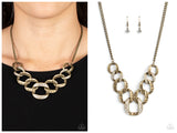 Bombshell Bling - Brass Necklace