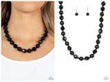 Popping Promenade - Black Necklace