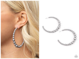 Glamour Graduate - Silver Hoop Earring