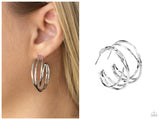 City Contour - Silver Hoop Earring