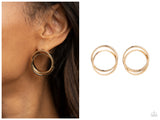 Always In The Loop - Gold Post Earring