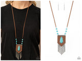 Enchantingly Tribal - Blue Necklace