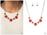 Prismatically POP-tastic - Red Necklace