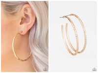 A Double Take - Gold Hoop Earring