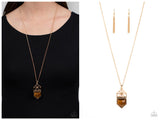 Trailblazing Talisman - Brown Necklace
