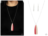 Grab a Paddle - Red Necklace