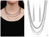 Galvanized Grit - Silver Necklace