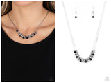 Shimmering High Society - Black Necklace