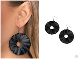 Fan the Breeze - Black Earring