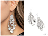 Queen Of All Things Sparkly - White Earring