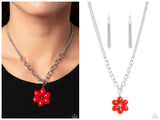 Dazzling Dahlia - Red Necklace