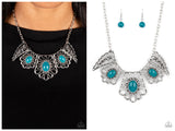 Glimmering Groves - Blue Necklace