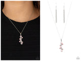 Classically Clustered - Pink Necklace