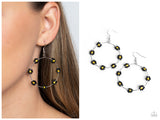 Dainty Daisies - Black Earring