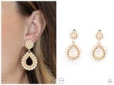 Discerning Droplets - Gold Clip-on Earring