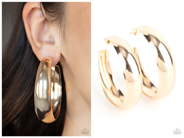 Flat Out Flawless - Gold Hoop Earring