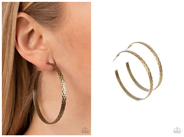 HOOP-De-Do - Brass Hoop Earring