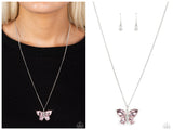 Free-Flying Flutter - Pink Necklace