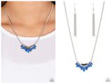 Flash of Fringe - Blue Necklace