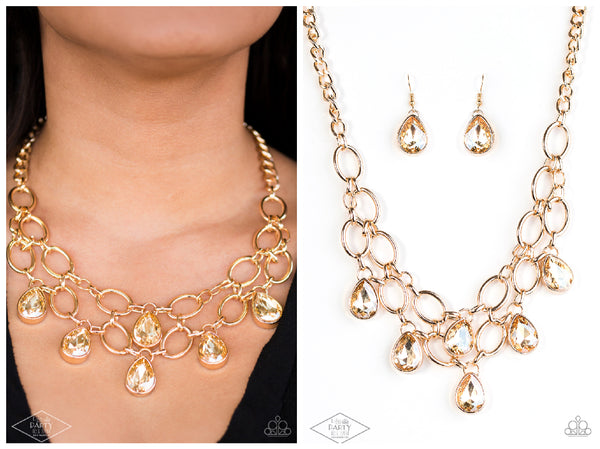 Show-Stopping Shimmer - Gold Necklace