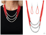 Mechanical Mania - Red Necklace