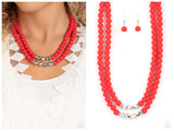 Summer Splash - Red Necklace
