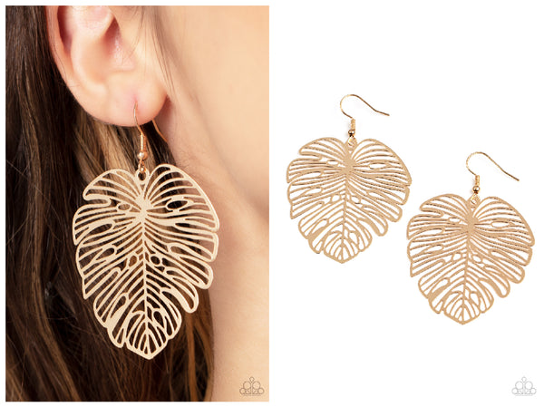 Palm Palmistry - Gold Earring