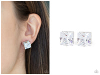 Times Square Timeless - White Post Earring