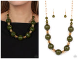 Race to the POP - Green Necklace