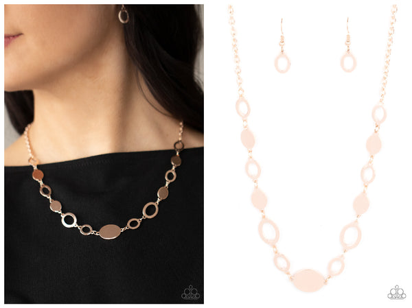 Working OVAL-time - Rose Gold Necklace