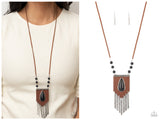 Enchantingly Tribal - Black Necklace