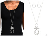 Oblong Obligato - Silver Necklace