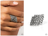 Slanted Smolder - Silver Ring