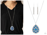 Retro Prairies - Blue Necklace