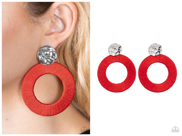 Strategically Sassy - Red Post Earring