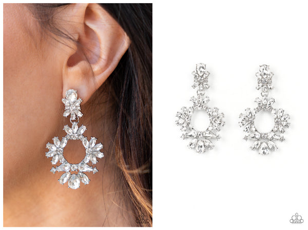 Leave them Speechless - White Post Earring