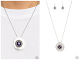 Make Me a MEDALLION-aire - Purple Necklace