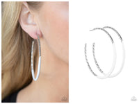 DIP, DIP, Hooray! - White Hoop Earring