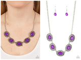 Sunshiny Shimmer - Purple Necklace