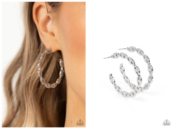 Impressive Innovation - Silver Hoop Earring