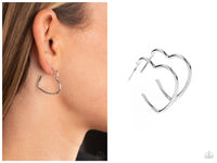 Burnished Beau - Silver Hoop Earring