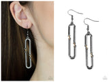 Linked and Synced - Black Earring