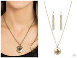 Monarch Meadow - Brass Necklace